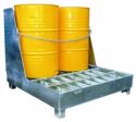 Picture of Drum Spill Containment Stand with back (2 Drums)