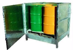 Picture of Drum Spill Containment Stand enclosed (4 Drum)